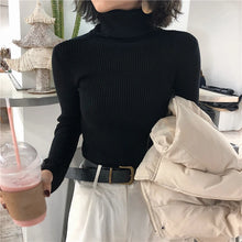 Load image into Gallery viewer, Turtleneck Sweater Womens 2024 Autumn Winter Tops Korean Slim Women Pullover Jumper Knitted Sweater Pull Femme Hiver Truien
