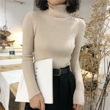 Load image into Gallery viewer, Turtleneck Sweater Womens 2024 Autumn Winter Tops Korean Slim Women Pullover Jumper Knitted Sweater Pull Femme Hiver Truien