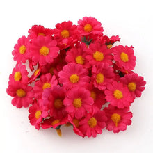 Load image into Gallery viewer, 100PC/lot  2.5cm Mini Daisy Decorative Flower Artificial Silk Flowers Party Wedding Decoration Home Decor(without stem) Cheaper