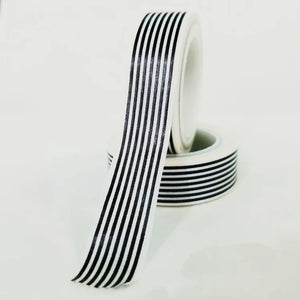 15mm * 10m Black and White Adhesive Tape Japanese Washi Tape Decorative Tape DIY Scrapbook Paper Photo Album Masking Tape