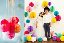 Load image into Gallery viewer, 5pcs/lot 10/15cm Decorative Paper Honeycomb Ball Pastel Flower Wedding Kid Birthday Party Decoration Baby Shower Supplies8Z