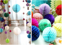 Load image into Gallery viewer, 5pcs/lot 10/15cm Decorative Paper Honeycomb Ball Pastel Flower Wedding Kid Birthday Party Decoration Baby Shower Supplies8Z
