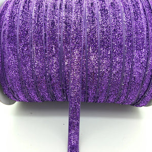 5 yards 3/8 "10mm Glitter Velvet Ribbon Headband Clips Bow Decoration Pick Colors