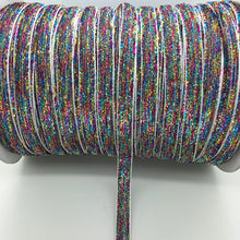 Load image into Gallery viewer, 5 yards 3/8 &quot;10mm Glitter Velvet Ribbon Headband Clips Bow Decoration Pick Colors