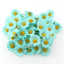 Load image into Gallery viewer, 100PC/lot  2.5cm Mini Daisy Decorative Flower Artificial Silk Flowers Party Wedding Decoration Home Decor(without stem) Cheaper
