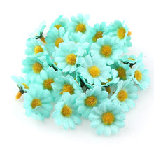 Load image into Gallery viewer, 100PC/lot  2.5cm Mini Daisy Decorative Flower Artificial Silk Flowers Party Wedding Decoration Home Decor(without stem) Cheaper
