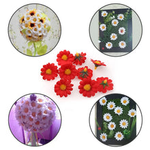 Load image into Gallery viewer, 100PC/lot  2.5cm Mini Daisy Decorative Flower Artificial Silk Flowers Party Wedding Decoration Home Decor(without stem) Cheaper