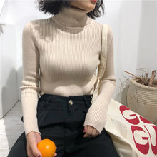 Load image into Gallery viewer, Turtleneck Sweater Womens 2024 Autumn Winter Tops Korean Slim Women Pullover Jumper Knitted Sweater Pull Femme Hiver Truien