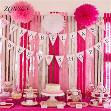 Load image into Gallery viewer, 32ft 10m Crepe Paper Streamers DIY Paper Garland Photography Backdrops  For Wedding Birthday Party Baby Shower Venue Decoration