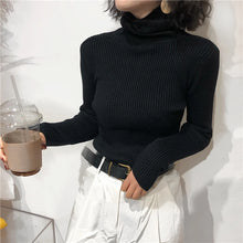 Load image into Gallery viewer, Turtleneck Sweater Womens 2024 Autumn Winter Tops Korean Slim Women Pullover Jumper Knitted Sweater Pull Femme Hiver Truien