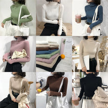 Load image into Gallery viewer, Turtleneck Sweater Womens 2024 Autumn Winter Tops Korean Slim Women Pullover Jumper Knitted Sweater Pull Femme Hiver Truien
