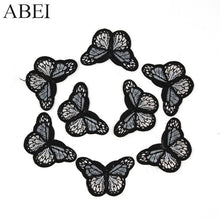 Load image into Gallery viewer, 10pcs/lot Butterfly Stickers Clothes Jeans Iron Patches Diy Appliqued for Bags Shoes Handmade Sweater appliques Motif Badge