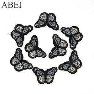 10pcs/lot Butterfly Stickers Clothes Jeans Iron Patches Diy Appliqued for Bags Shoes Handmade Sweater appliques Motif Badge