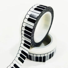 Load image into Gallery viewer, 15mm * 10m Black and White Adhesive Tape Japanese Washi Tape Decorative Tape DIY Scrapbook Paper Photo Album Masking Tape