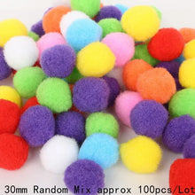 Load image into Gallery viewer, Hot 100-500Pcs/lot Mixed Soft Round Shaped Pompom Balls Fluffy Pom Pom For Kids DIY Garment Handcraft 10mm/15mm/20mm/25mm/30mm