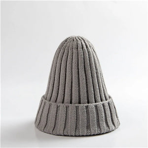New Candy Colors Winter Women Knitted Hat Warm Soft Trendy Kpop Style Wool Beanie Elegant All-match Cap