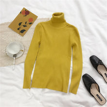 Load image into Gallery viewer, Turtleneck Sweater Womens 2024 Autumn Winter Tops Korean Slim Women Pullover Jumper Knitted Sweater Pull Femme Hiver Truien