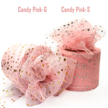 Load image into Gallery viewer, 25Yards 6cm Star Tulle Confetti Glitter Mesh Baking Cake Topper Tutu Pom Bow Soft Squine Organza DIY Wedding Birthday Decoration
