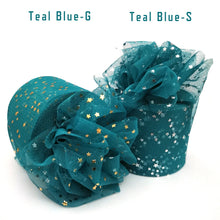 Load image into Gallery viewer, 25Yards 6cm Star Tulle Confetti Glitter Mesh Baking Cake Topper Tutu Pom Bow Soft Squine Organza DIY Wedding Birthday Decoration