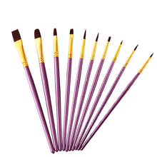 Load image into Gallery viewer, 6/10pcs set Nylon Hair Paint Brush Set Drawing Art Supplies