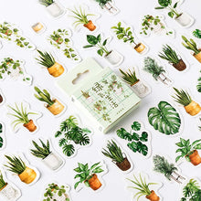 Load image into Gallery viewer, 45 Pcs/pack Green Potted Plant Decorative Washi Stickers Scrapbooking Stick  Diary Stationery Album Diy Children Stickers