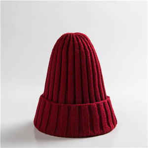 New Candy Colors Winter Women Knitted Hat Warm Soft Trendy Kpop Style Wool Beanie Elegant All-match Cap