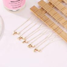 Load image into Gallery viewer, SUMENG Fashion Tiny Heart Dainty Initial Necklace Gold Silver Color Letter Name Choker  For Women Pendant Jewelry Gift