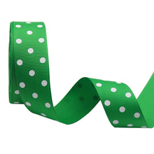 Load image into Gallery viewer, 10 yards 7/8&#39;&#39; (22mm) polka dots printed grosgrain ribbons DIY hairbow ribbon YM15113029