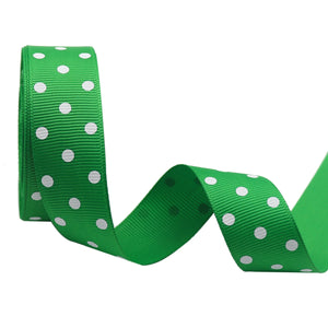 10 yards 7/8'' (22mm) polka dots printed grosgrain ribbons DIY hairbow ribbon YM15113029