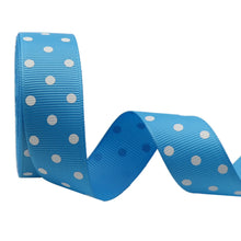 Load image into Gallery viewer, 10 yards 7/8&#39;&#39; (22mm) polka dots printed grosgrain ribbons DIY hairbow ribbon YM15113029