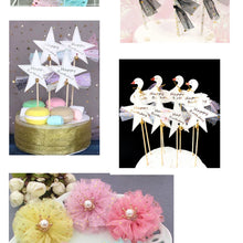 Load image into Gallery viewer, 25Yards 6cm Star Tulle Confetti Glitter Mesh Baking Cake Topper Tutu Pom Bow Soft Squine Organza DIY Wedding Birthday Decoration