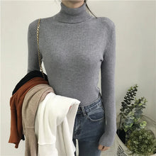 Load image into Gallery viewer, Turtleneck Sweater Womens 2024 Autumn Winter Tops Korean Slim Women Pullover Jumper Knitted Sweater Pull Femme Hiver Truien