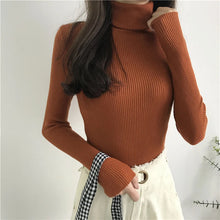 Load image into Gallery viewer, Turtleneck Sweater Womens 2024 Autumn Winter Tops Korean Slim Women Pullover Jumper Knitted Sweater Pull Femme Hiver Truien