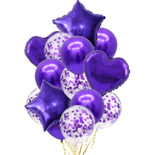 Load image into Gallery viewer, 14/10pcs Gold Sliver Latex Heart Valentine&#39;s Day Balloons Metallic Gender Reveal Globos Baby Shower Wedding Birthday Party Decor