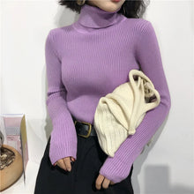 Load image into Gallery viewer, Turtleneck Sweater Womens 2024 Autumn Winter Tops Korean Slim Women Pullover Jumper Knitted Sweater Pull Femme Hiver Truien