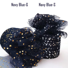 Load image into Gallery viewer, 25Yards 6cm Star Tulle Confetti Glitter Mesh Baking Cake Topper Tutu Pom Bow Soft Squine Organza DIY Wedding Birthday Decoration
