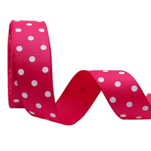 Load image into Gallery viewer, 10 yards 7/8&#39;&#39; (22mm) polka dots printed grosgrain ribbons DIY hairbow ribbon YM15113029