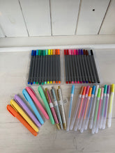 Load image into Gallery viewer, Stationary Pen Bundle, Fine-liners, Highlighters, Gel Pens &amp; Pretty Biro Pens