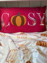 Load image into Gallery viewer, Autumn COSY Pumpkin Cushion – Embroidered Seasonal Cushion | 30 x 50cm