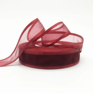 5Yards 1"(25mm) Red Broadside Organza Ribbon Bow Wedding Christmas Party Wrapping Decoration Lace Crafts