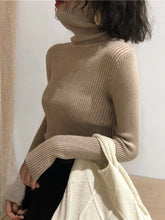 Load image into Gallery viewer, Turtleneck Sweater Womens 2024 Autumn Winter Tops Korean Slim Women Pullover Jumper Knitted Sweater Pull Femme Hiver Truien