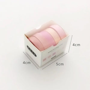 5Pcs Sakura Washi Tape Set Basic Decorative Adhesive Tape Journal Supplies Washitape Stationery Scrapbooking Cute Masking Tape