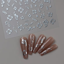 Load image into Gallery viewer, 1pcs 3D Bronzing Gold Love Heart Nail Art Stickers Y2K Holographic Stars Sun Sliders Starlight DIY Decals Manicure Decoration