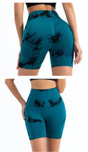 Load image into Gallery viewer, High Waist Butt Lift Shorts Women Seamless Tie Dye Shorts Gym Workout Running High Elastic Fashion Knit Slim Three Point Pants