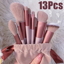Load image into Gallery viewer, 13 PCS Makeup Brushes Set Eye Shadow Foundation Women Cosmetic Brush Eyeshadow Blush Beauty Soft Make Up Tools Bag