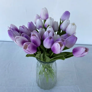 5PCS 32CM Soft Adhesive Tulip Artificial Flower Home Model Room Decoration Tulip Wedding Hotel Decoration Flower