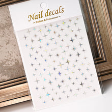 Load image into Gallery viewer, 1pcs 3D Bronzing Gold Love Heart Nail Art Stickers Y2K Holographic Stars Sun Sliders Starlight DIY Decals Manicure Decoration