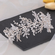 Load image into Gallery viewer, Crystal Pearl Headband Tiara For Women Rhinestone Hairband Pageant Party Bridal Wedding Hair Accessories Jewelry Headband Gift