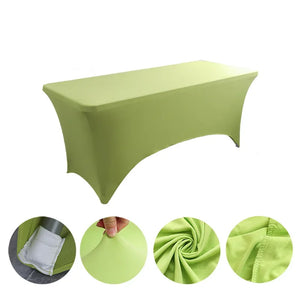 Table Cloth Wedding Decoration Stretch Banquet Table Cover Rectangle Hotel Birthday Party Meeting Room Nice Design