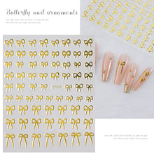 Load image into Gallery viewer, 1pcs 3D Bronzing Gold Love Heart Nail Art Stickers Y2K Holographic Stars Sun Sliders Starlight DIY Decals Manicure Decoration